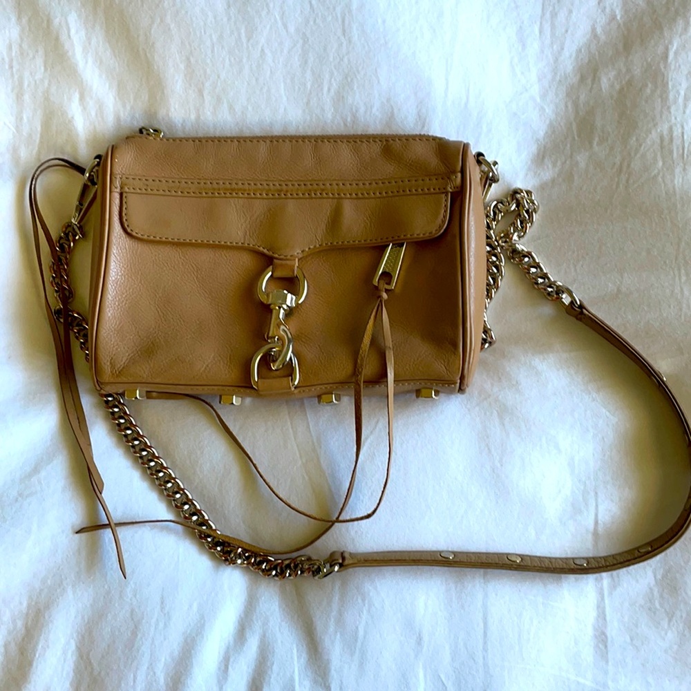 Rebecca Minkoff M.A.C. Crossbody bag tan with gold accents